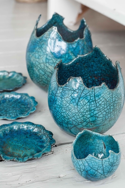 Contenitori in ceramica Raku