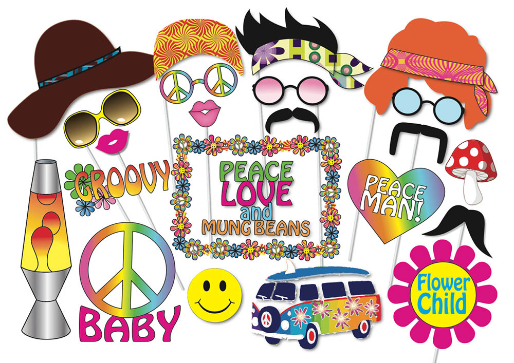 Party props vintage hippie