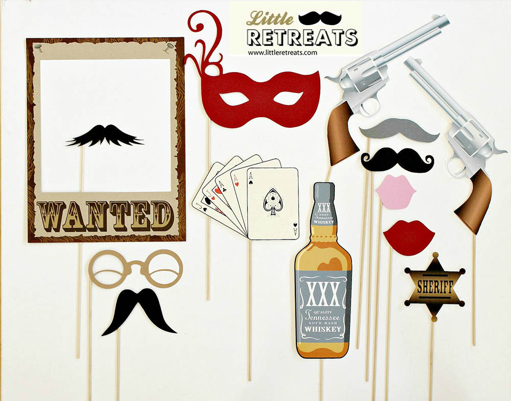 Party props per photo booth western