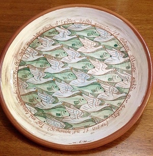 piatto-ceramica-oche-pesci