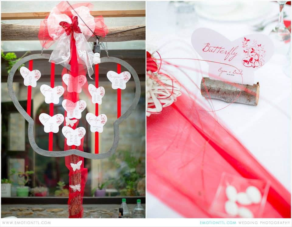 Set coordinato per matrimonio tema farfalle