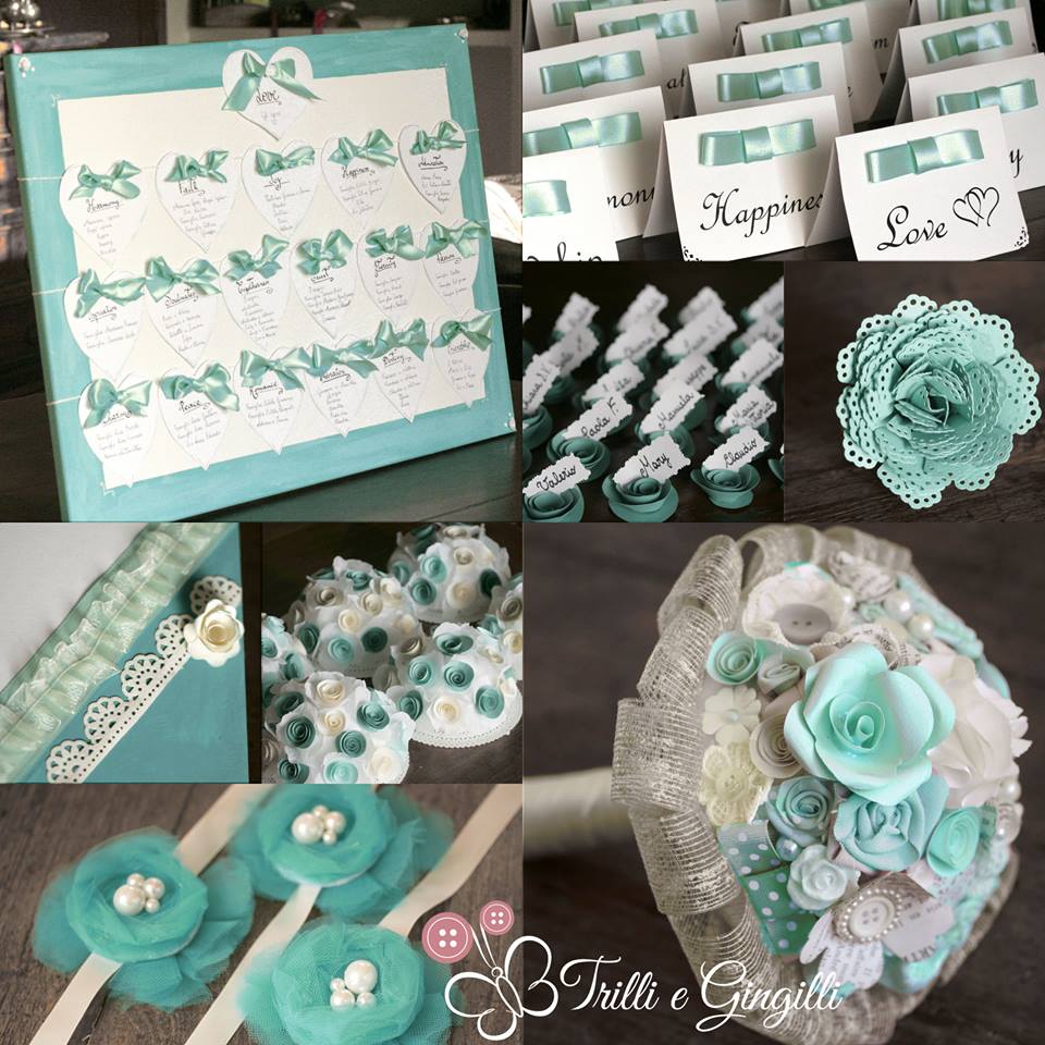 Set coordinato per matrimonio tiffany