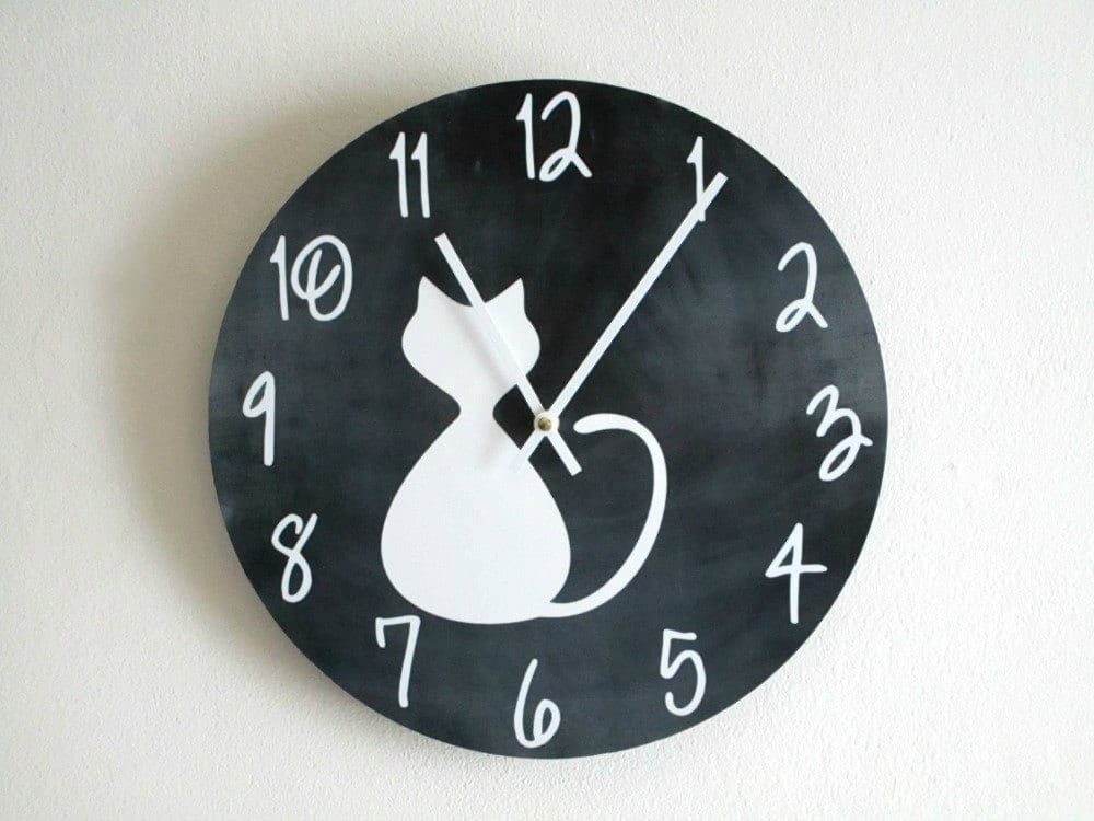 Orologio da parete con gatto