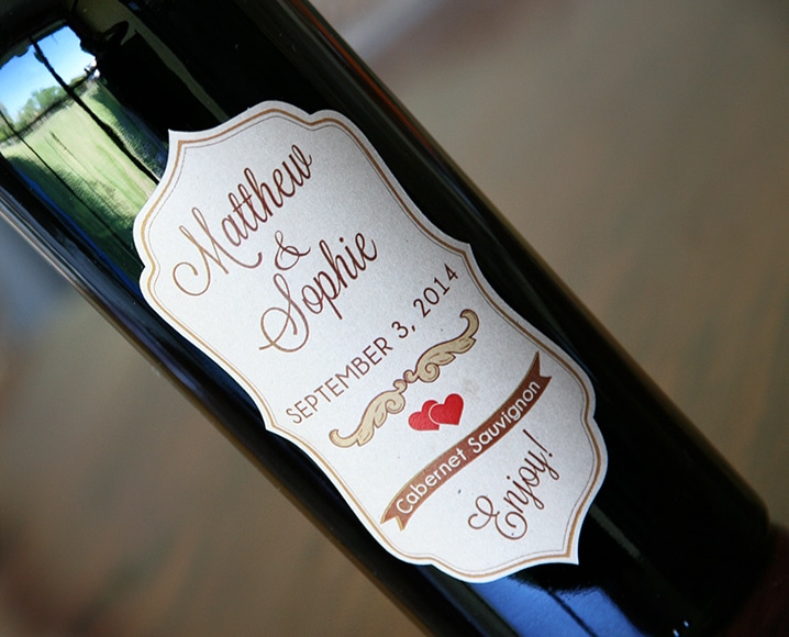 Bottiglie Di Vino Con Etichette Personalizzate Idea Bomboniera Olalla