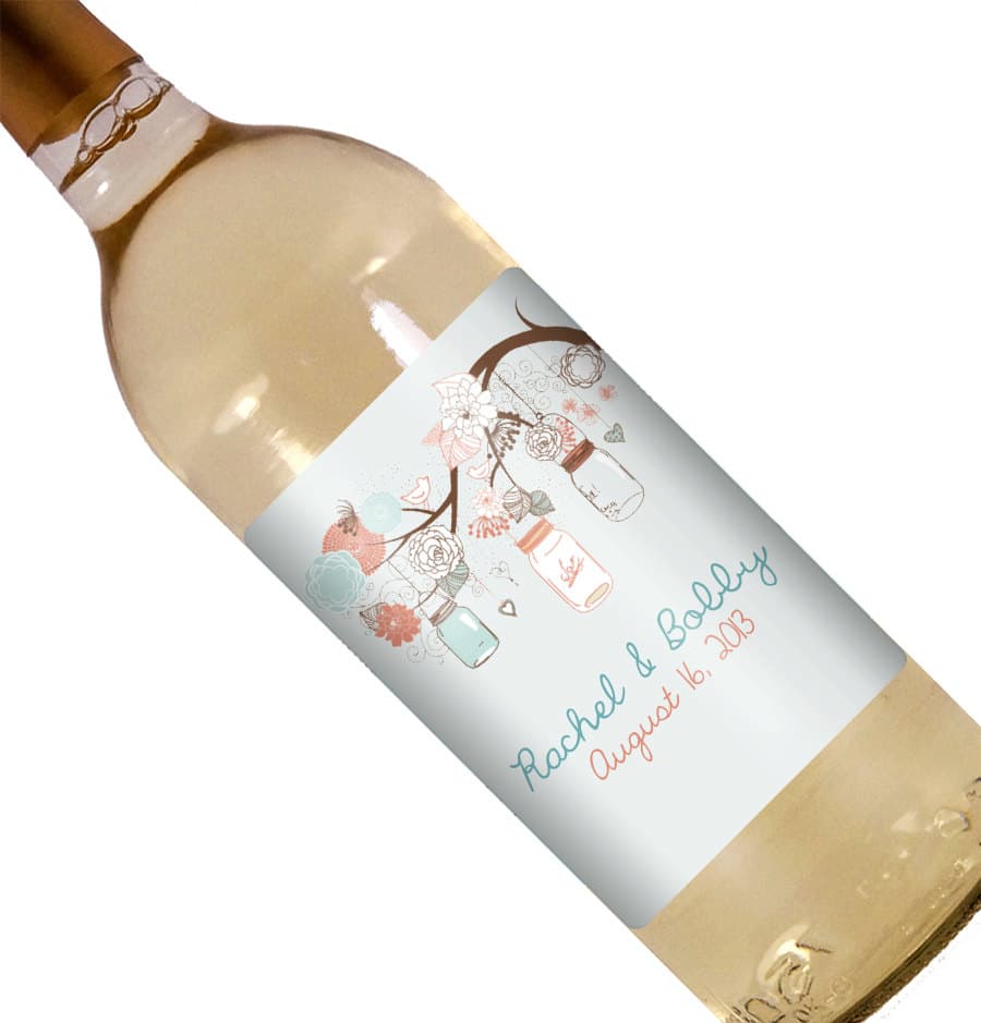 Bottiglie Di Vino Con Etichette Personalizzate Idea Bomboniera Olalla