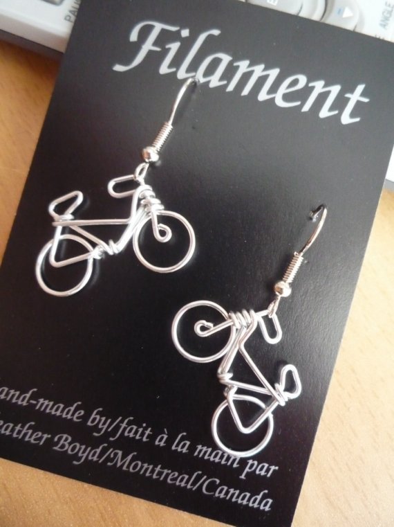 orecchini con biciclette