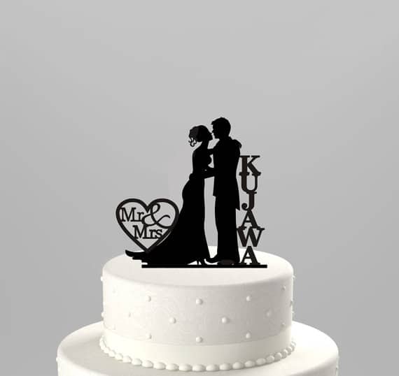 cake-topper-matrimonio-legno-silhouette