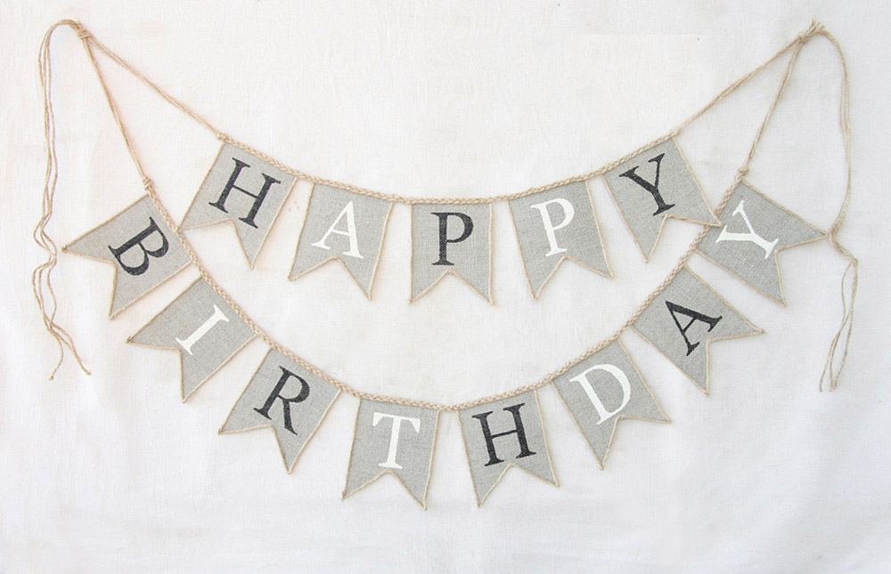 CandyBar MEJOSER Bandiera Bandierine Iuta Striscioni Banner Bunting Decorazione per Casa Festa Compleanno Matrimonio 