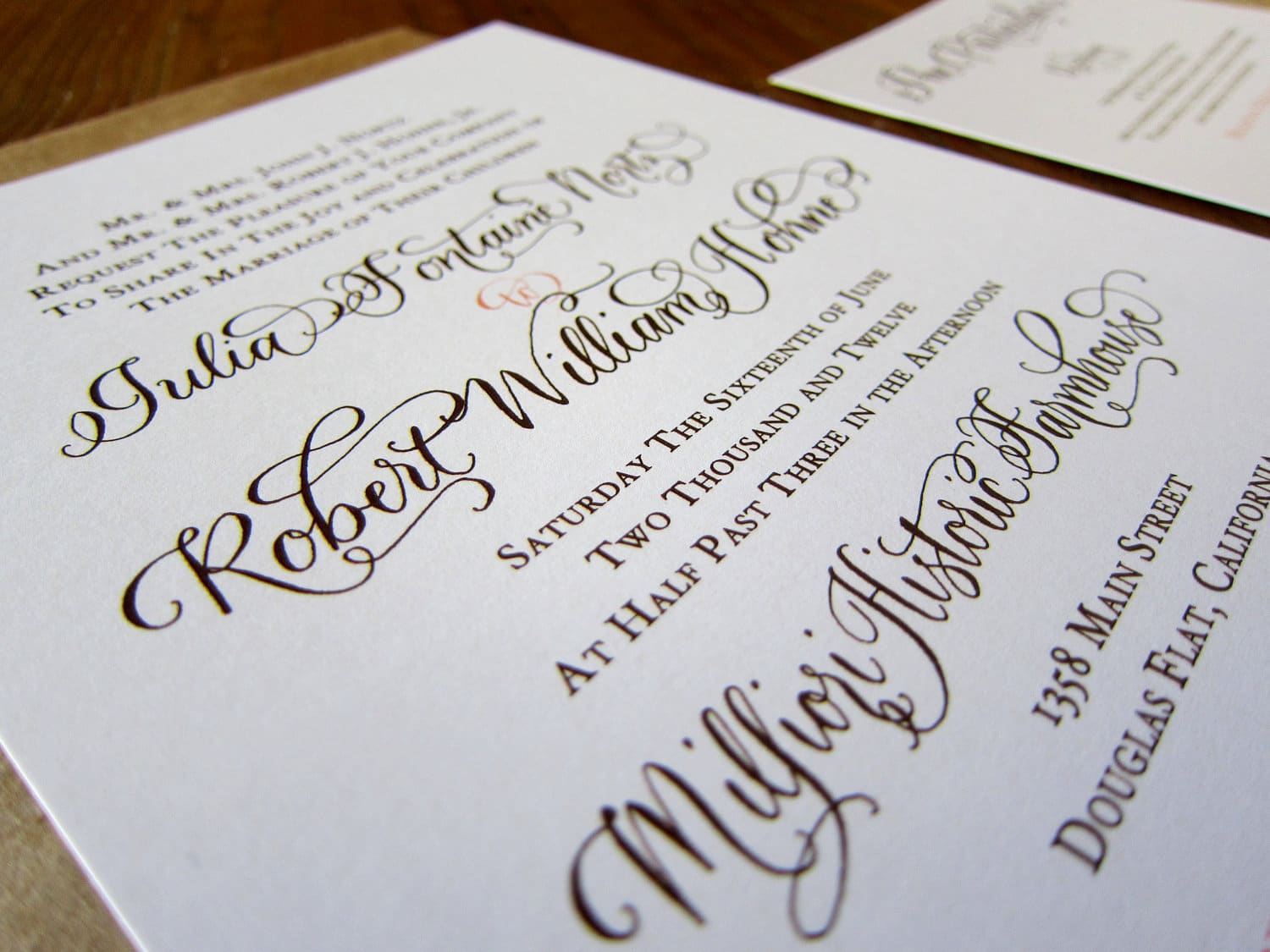 Partecipazioni Di Matrimonio Scritte A Mano In Stile Calligrafico Alcune Idee Selezionate Per Te Olalla