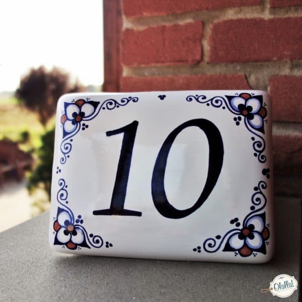 Numero Civico In Ceramica, Targa Decorativa Personalizzabile