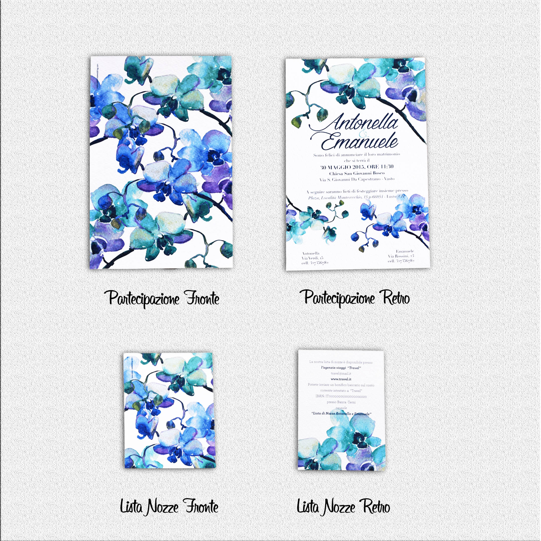 Partecipazione Di Nozze Orchidea Olalla