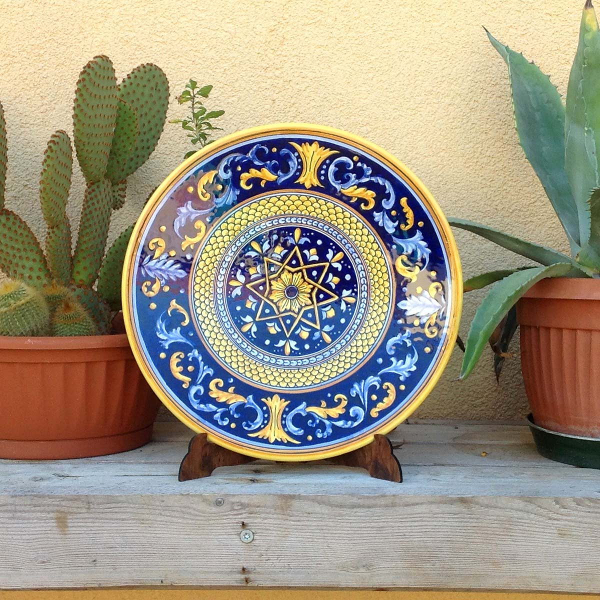 piatto-ceramica-blu-stella-1