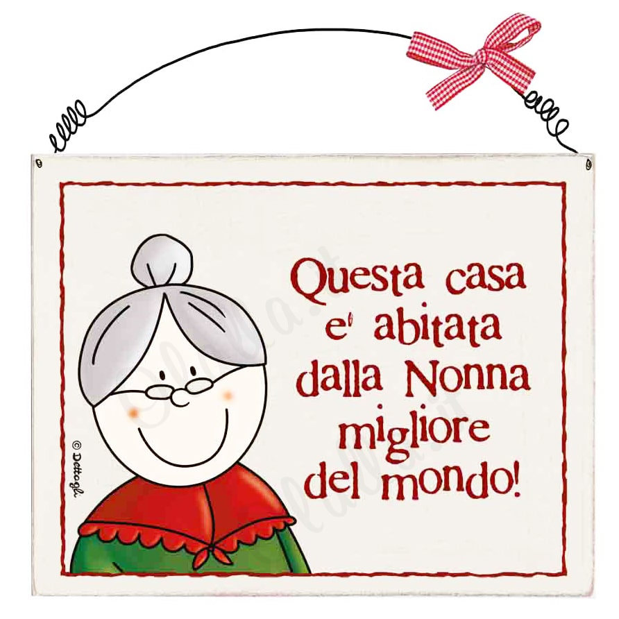 Regali Di Natale Per La Nonna.Targhetta Personalizzabile Per La Nonna Migliore Del Mondo Olalla