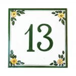 targa-numero-civico-bordo-verde-fiori-gialli2