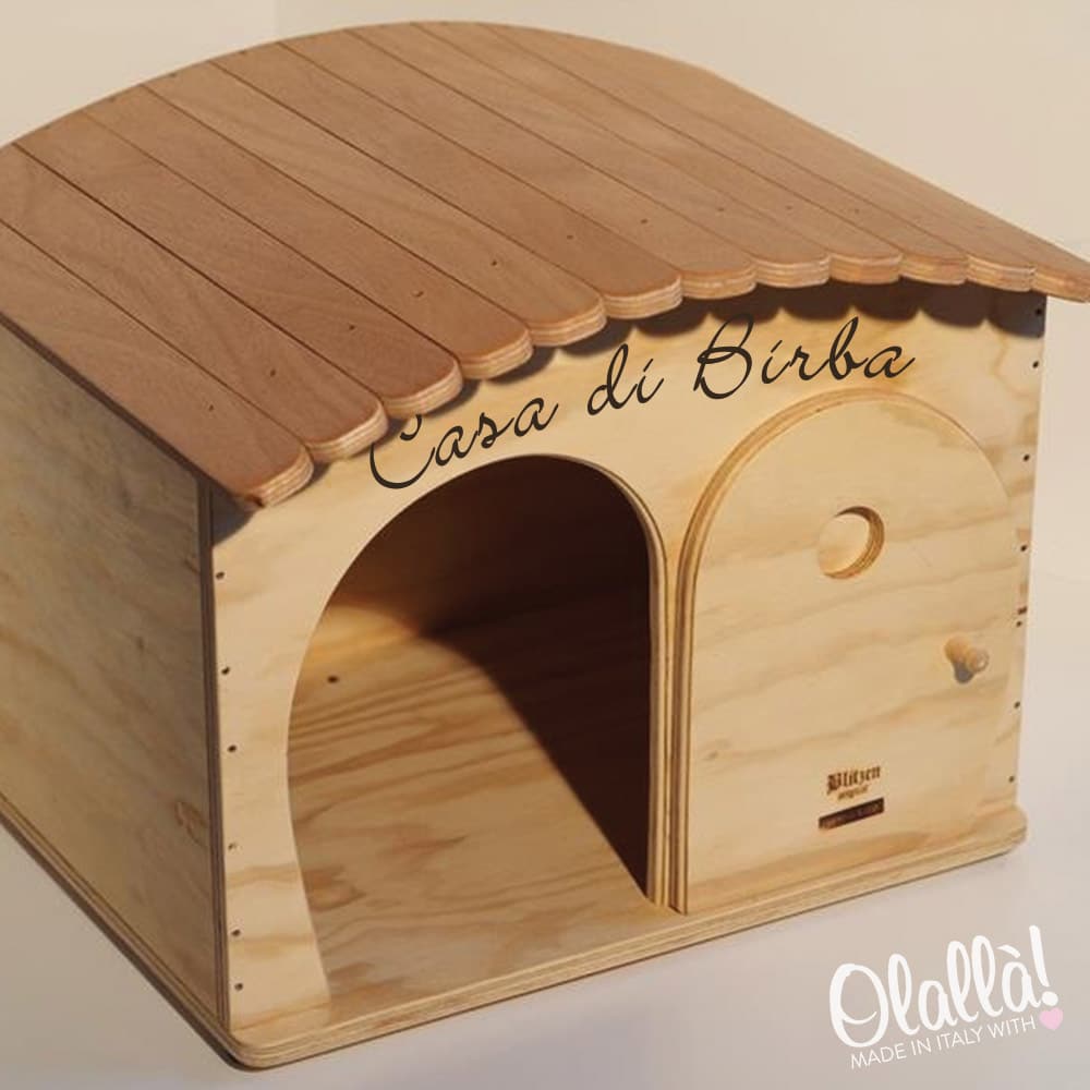 Casetta di legno per gatti e cani personalizzabile con il nome da ...