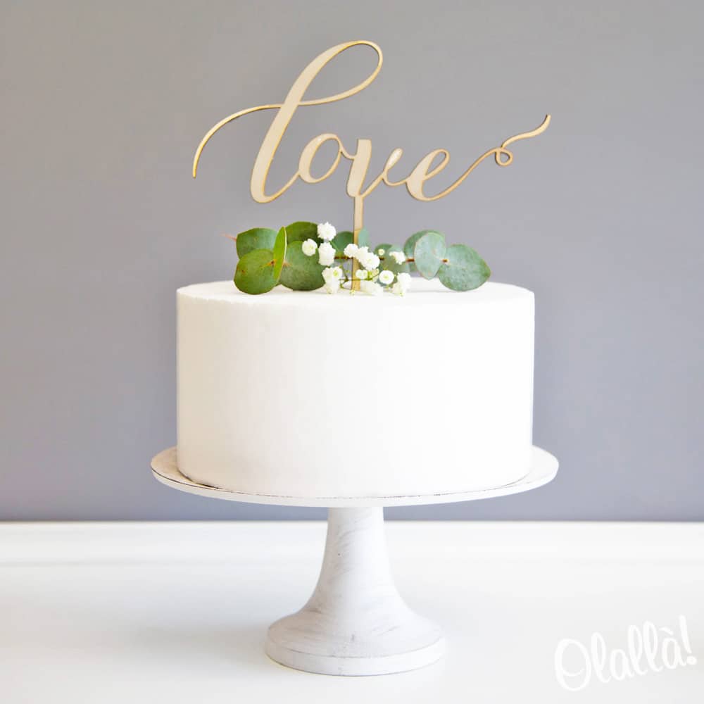 Cake Topper Love in legno  Articoli per Eventi, Feste e
