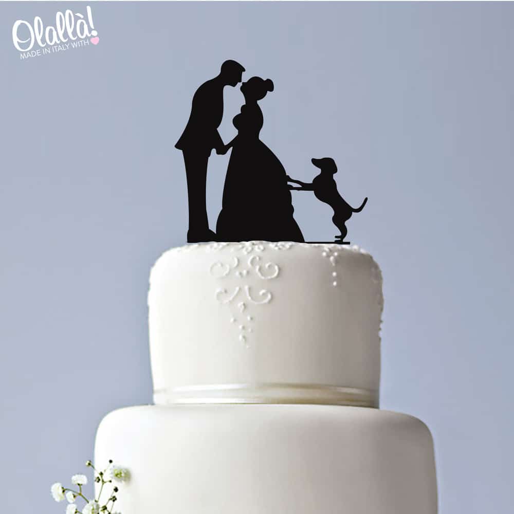 Cake topper con sposini per torte di matrimonio “Inizia il viaggio