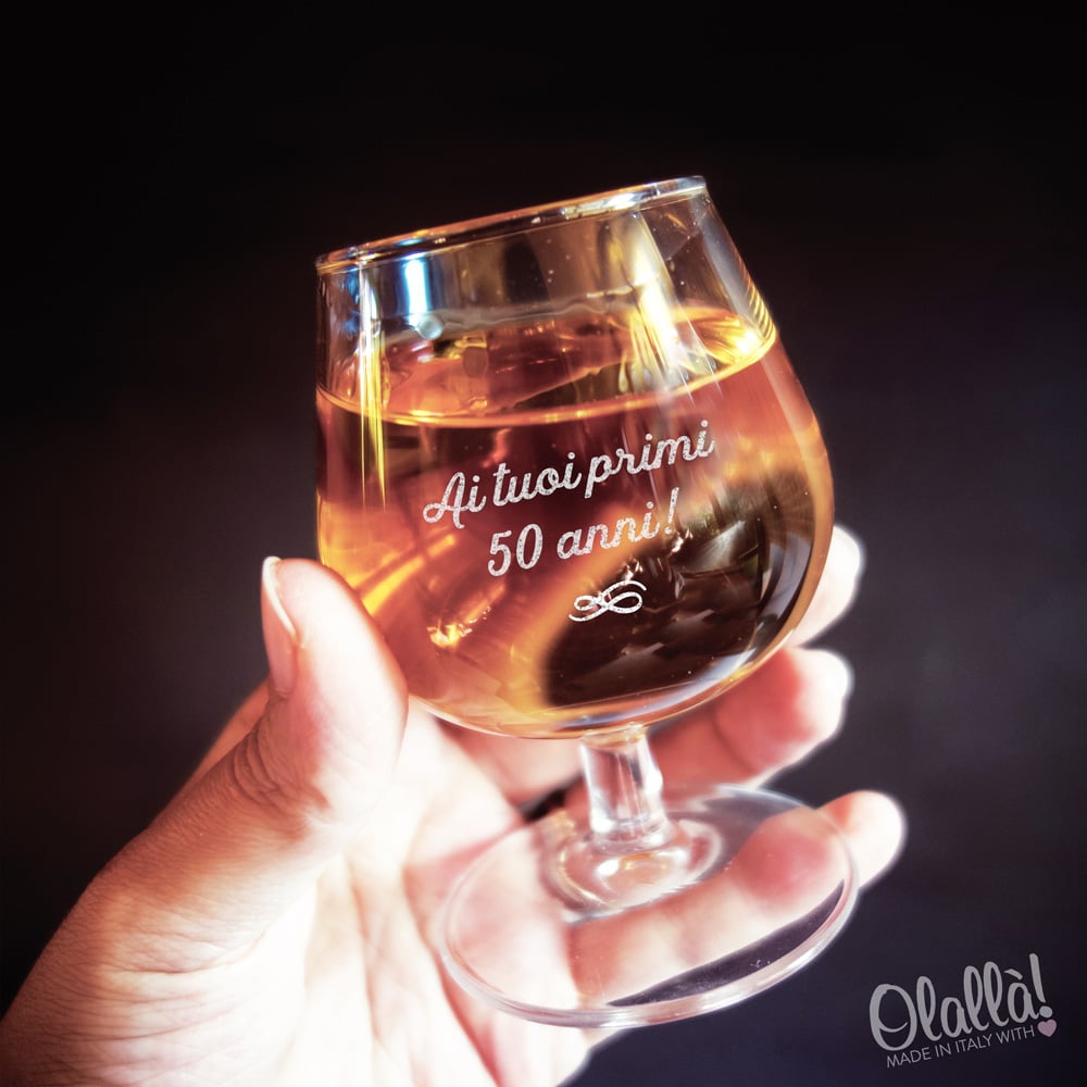 Cognac In Vetro 150 ML con in omaggio a scelta Name dedica personalizzata 