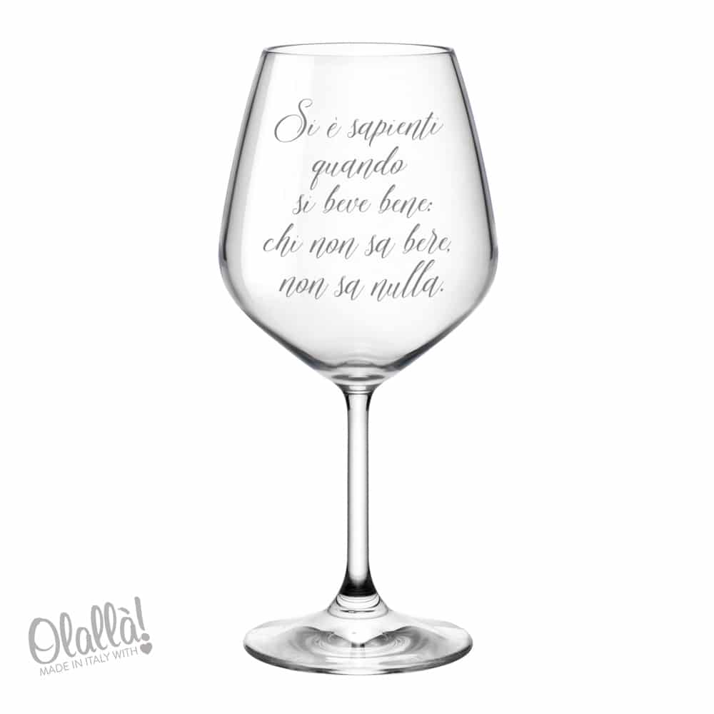 Frasi Natale Vino.Calice Personalizzato Con Frase O Citazione A Scelta Olalla