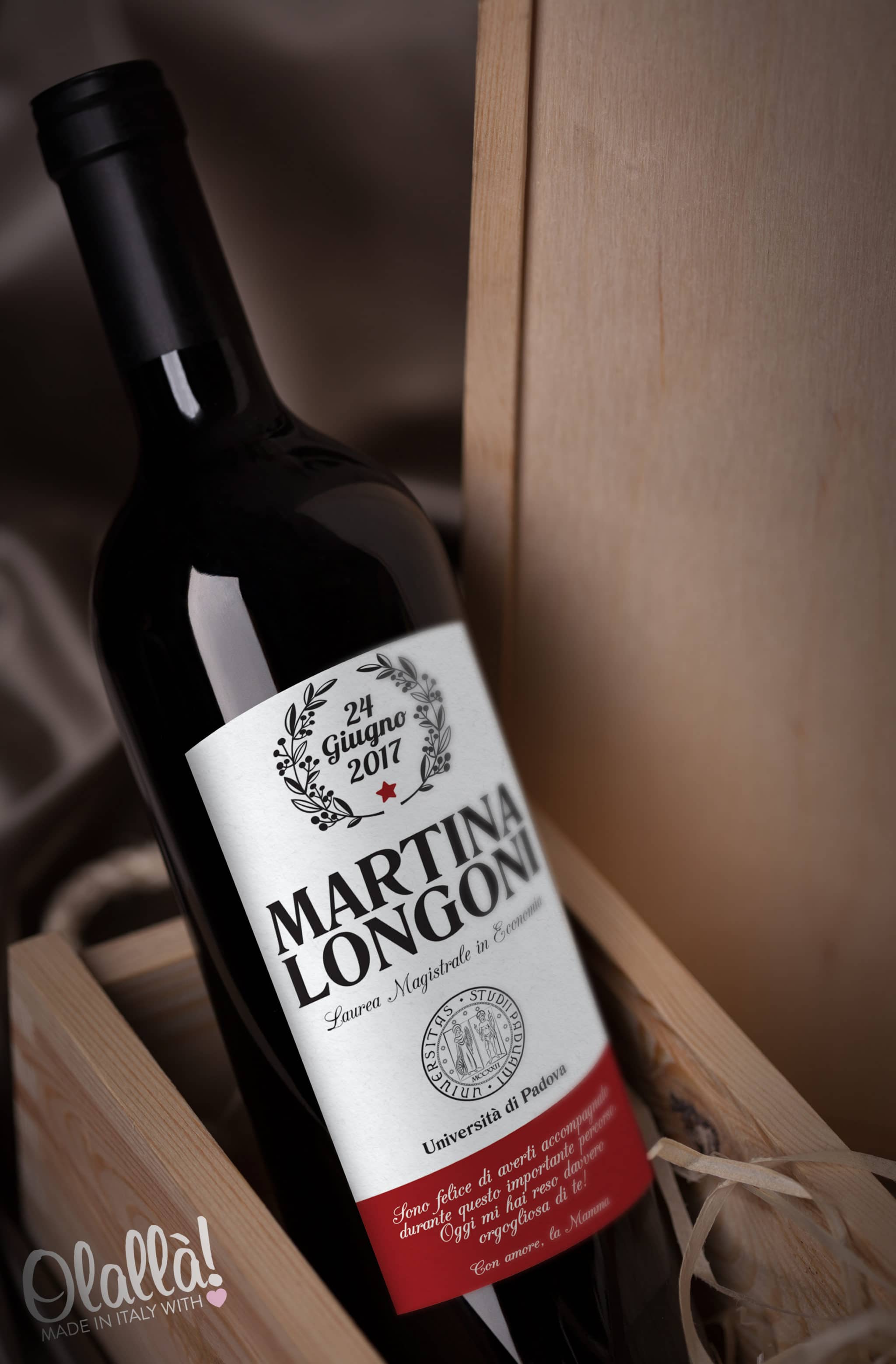 Calice Da Vino Personalizzato Per Laurea - Incisione Nome, Data E Facoltà, Vetro 50cl - Foto 4