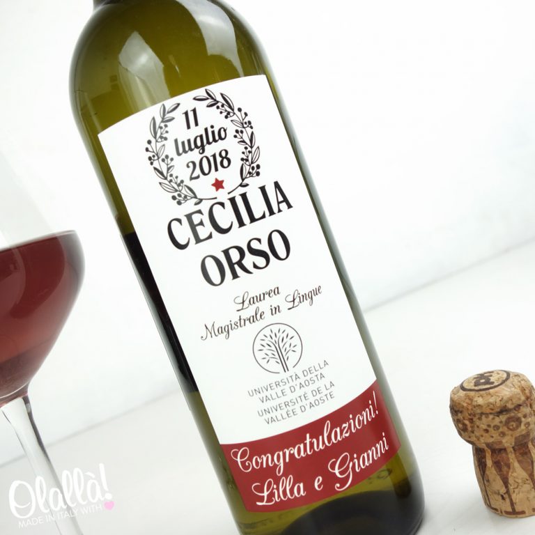 Calice Da Vino Personalizzato Per Laurea - Incisione Nome, Data E Facoltà, Vetro 50cl - Foto 3