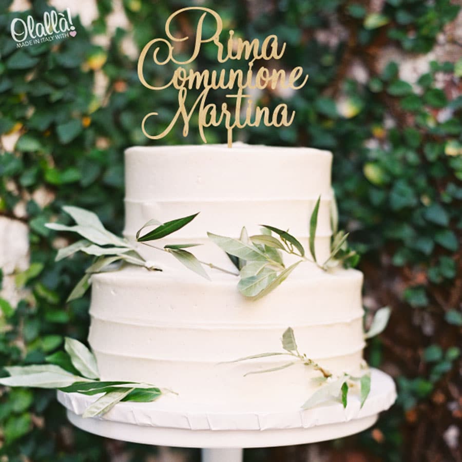 Cake Topper Personalizzato Prima Comunione