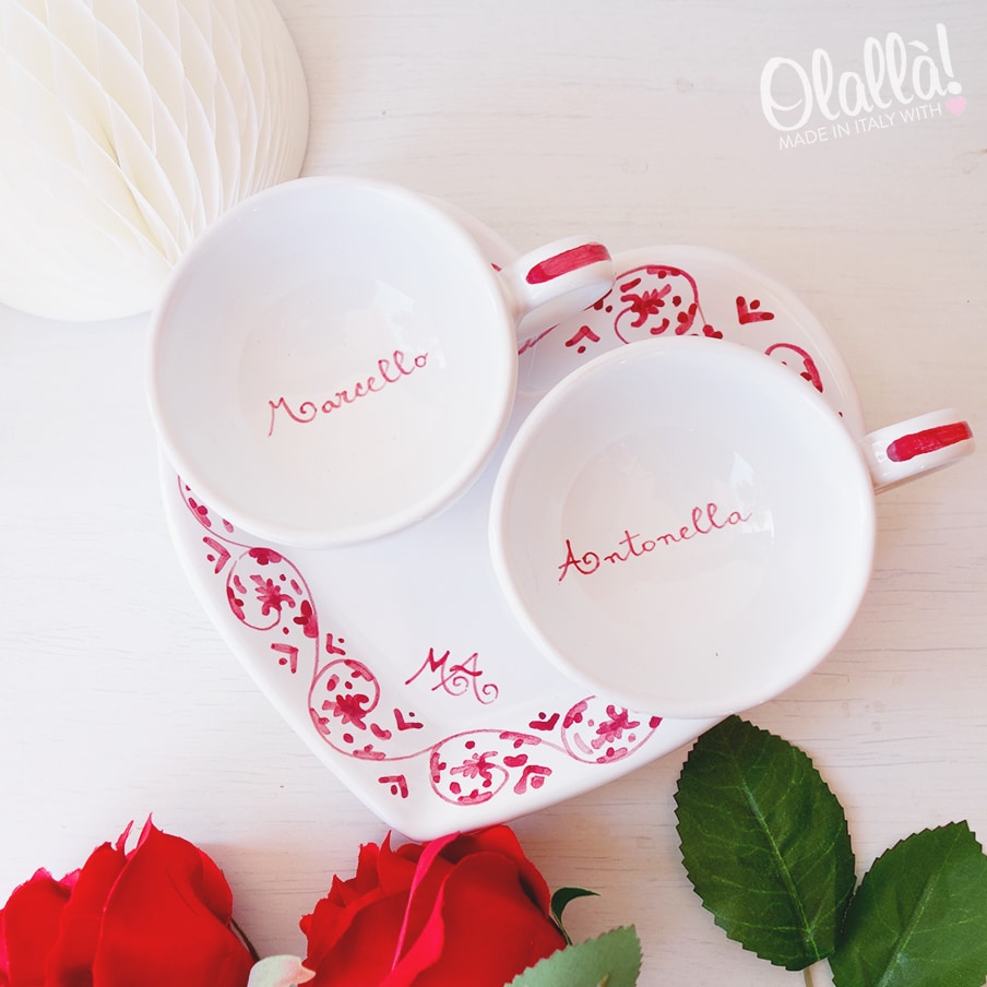 Tazza personalizzata idea regalo ritratto famiglia ceramica tazzina caffè -   Italia