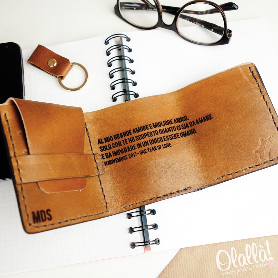 Portafoglio Da Uomo In Cuoio Personalizzato Olalla