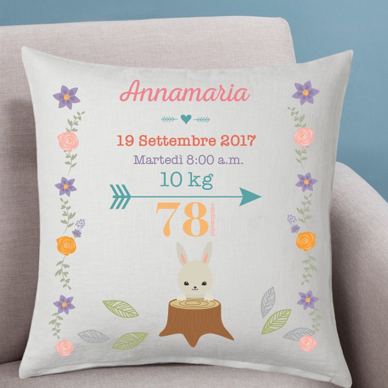 Cuscino con Coniglietto Personalizzato Idea Regalo Nascita ... Cuscino con Coniglietto Personalizzato Idea Regalo Nascita ...