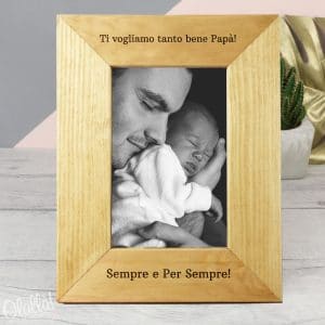 cornice-legno-portafoto-regalo-papa-personalizzata