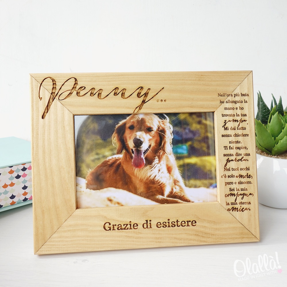 Cornice in Legno Personalizzata con Dedica - Idea Regalo Compleanno Migliore  Amica