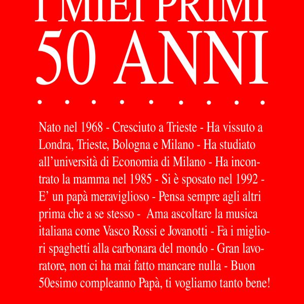 Stampa Personalizzata Con Frasi Su Festeggiato I Miei Primi 50 Anni Olalla