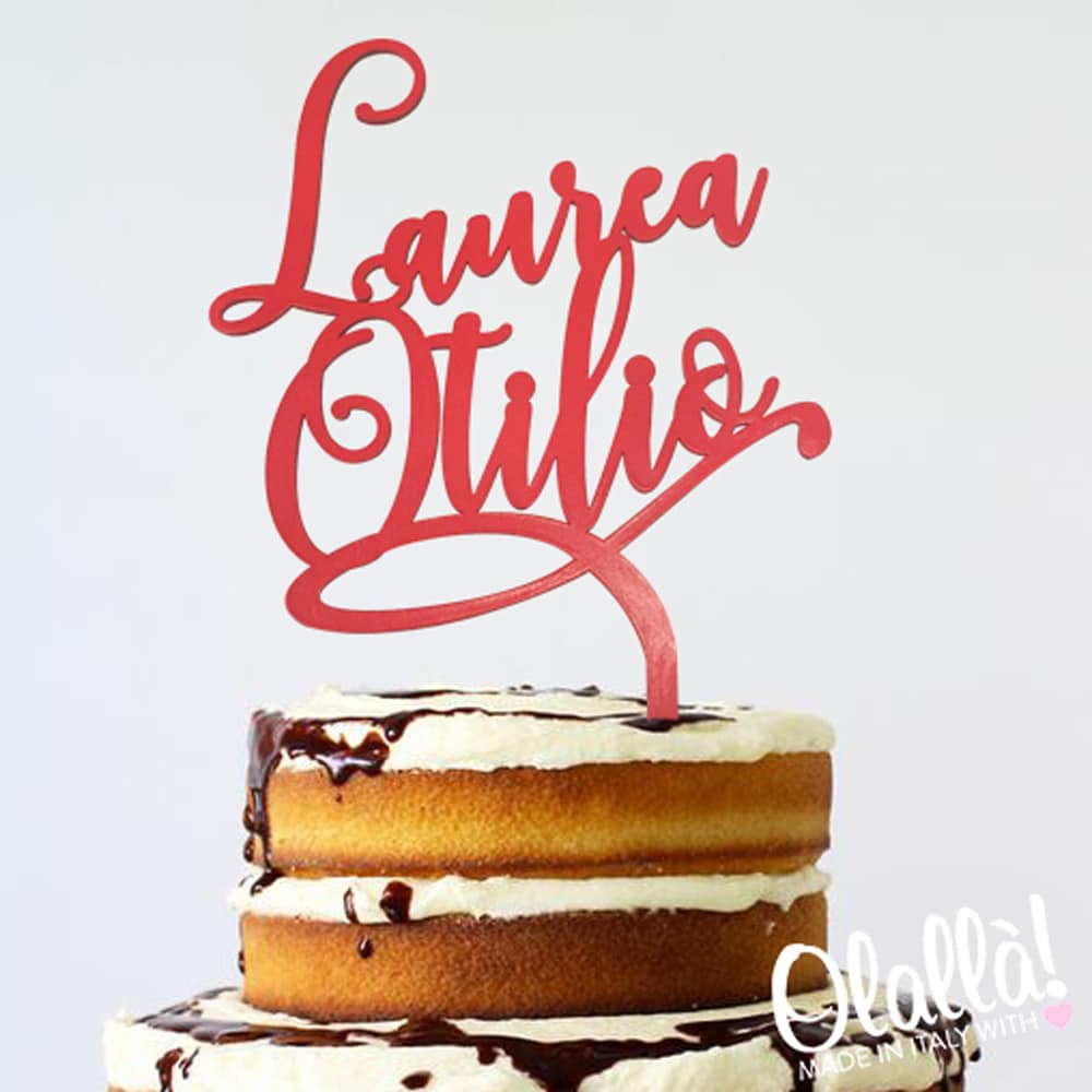 Cake Topper Laurea e Nome Laureato