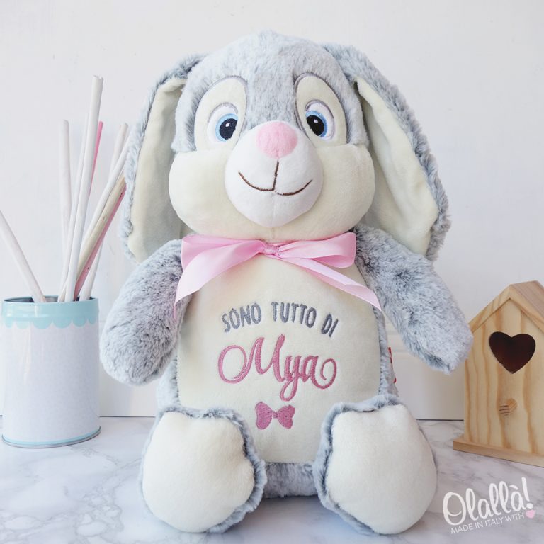 Orsacchiotto Di Peluche Personalizzato Con Foto E Nome – 25 Cm – Regalo Per San Valentino, Anniversario, Compleanno