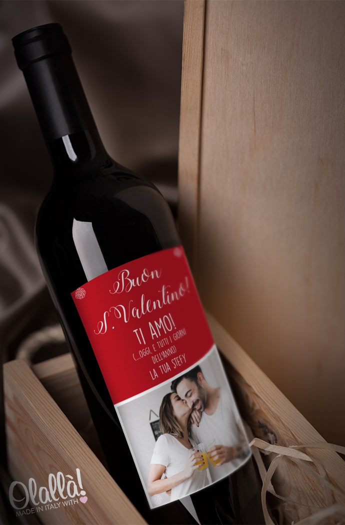 Bottiglia Personalizzata con Foto e Dedica - Idea Regalo per San Valentino