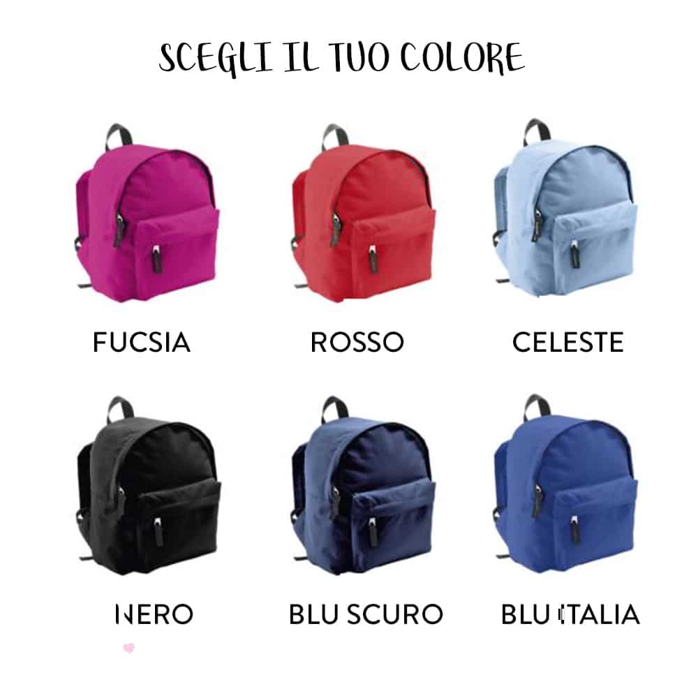 Zainetto Scuola Personalizzato con Orsetto - Idea Back to School - Olalla