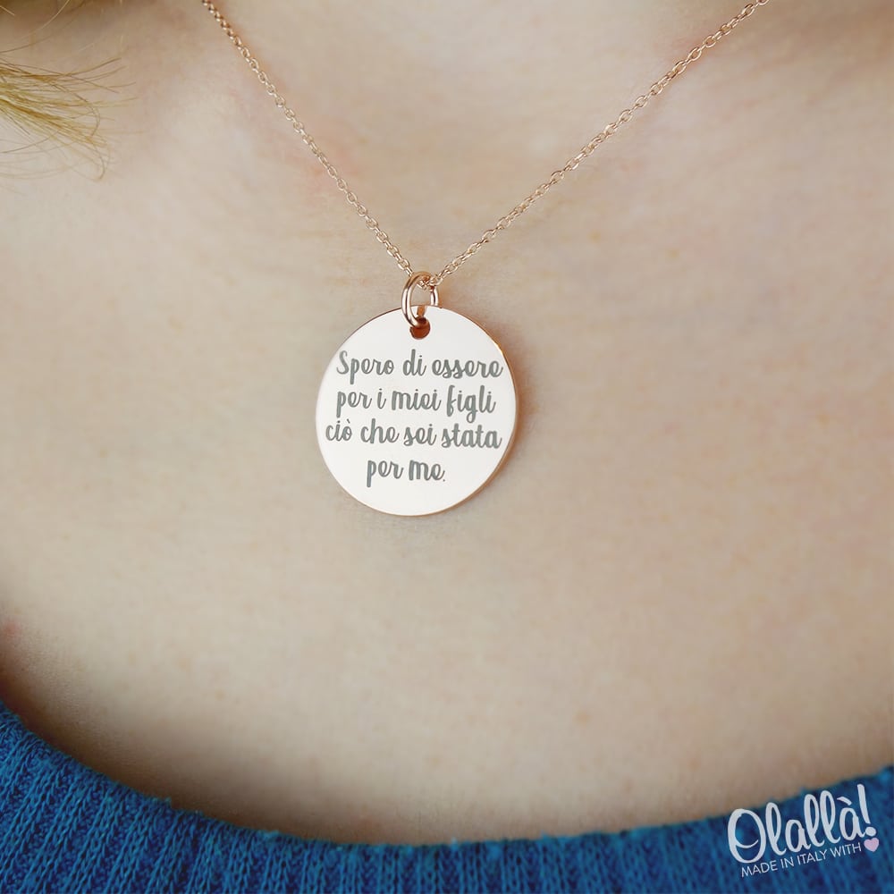 Collana Per La Festa Della Mamma Collana Con Dedica Collana Frase Sulla Mamma Idea Regalo Per La Mamma Collana Ciondolo Mamma Escuelasoulsurf Cl