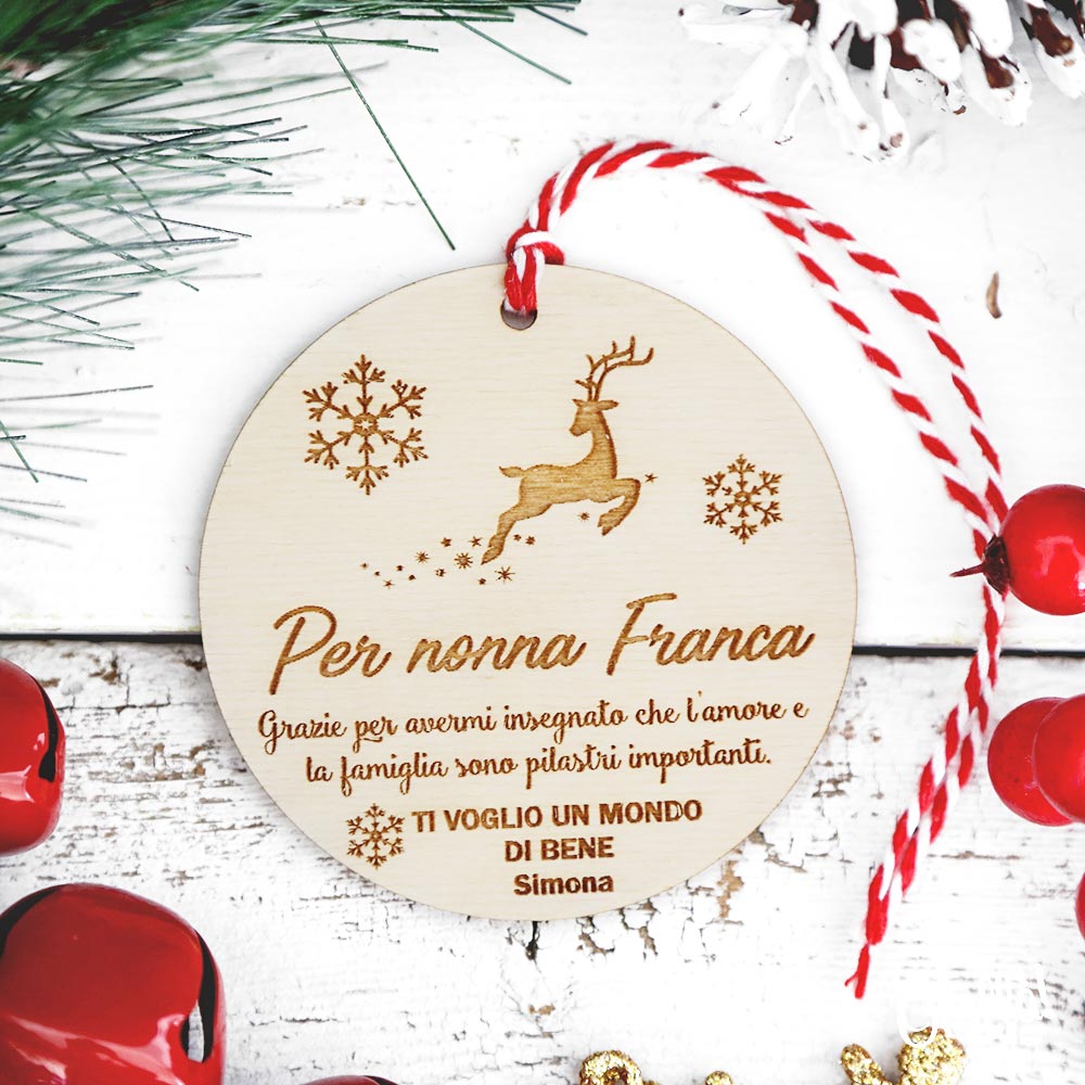 Regali Natale Famiglia.Decorazione Personalizzata In Legno Da Appendere All Albero Di Natale Idea Regalo Per La Famiglia Olalla