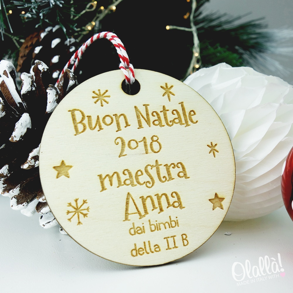 Regali Di Natale Maestre.Palline Per L Albero Di Natale Personalizzate Olalla