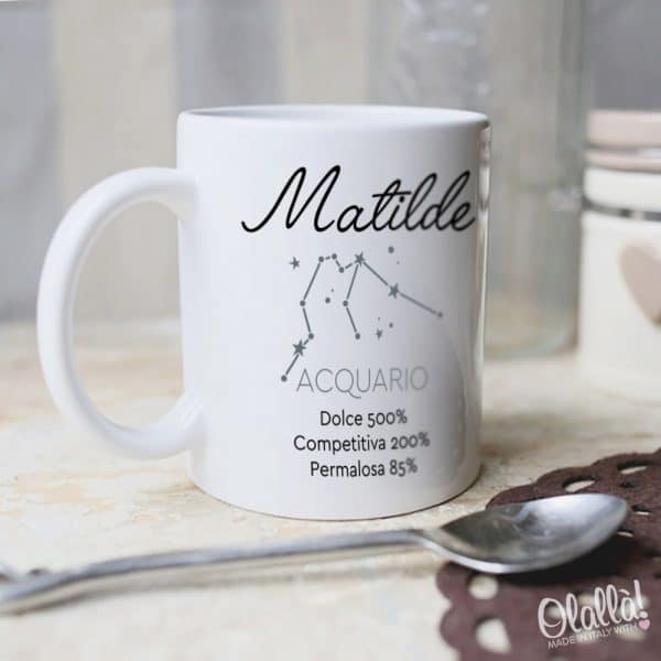 Tazza termica personalizzata con nome, tazza termica leggera in acciaio inossidabile stampata, verde bianco, idea regalo tazza da caffè uomo (foglie) - Italia
