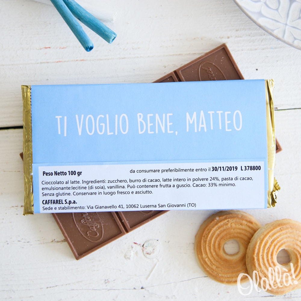 Barretta di Cioccolata Personalizzata Gratta e Vinci con Foto e Dedica - Idea  Regalo Festa del Papà