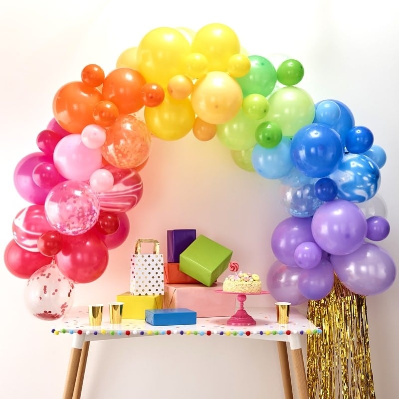 Arco di Palloncini Colorati Arcobaleno Decorazioni Compleanno