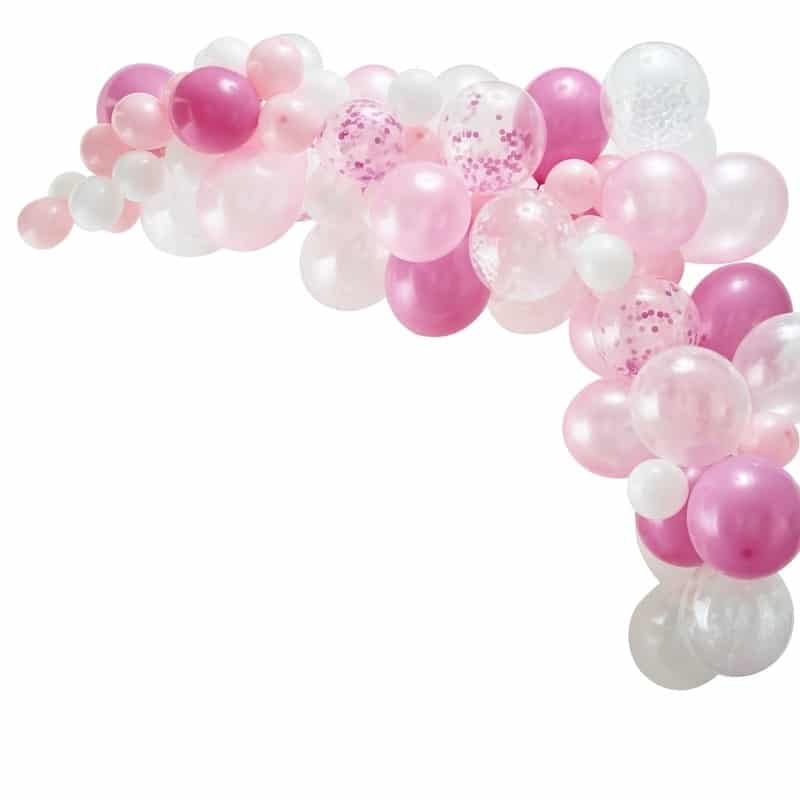 Ghirlanda di Palloncini Colorati Rosa e Fucsia per Battesimo o