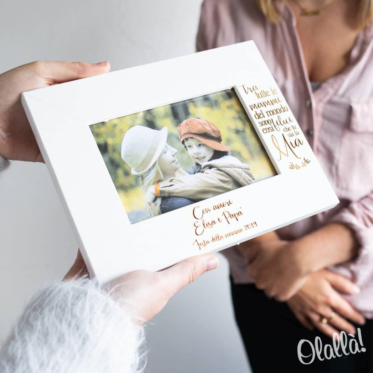 Cornice in Legno Personalizzata con Dedica - Idea Regalo Mamma