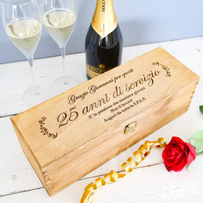 Cassettina Porta Vino in Legno Personalizzata Idea