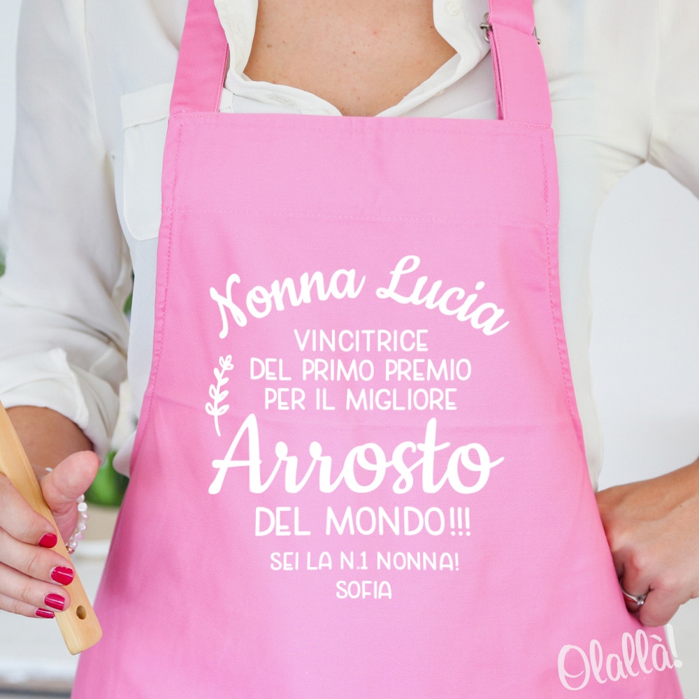 GREMBIULE CUCINA DIVERTENTE Nonna - Nonno Personalizzato con nome Idea  Regalo EUR 15,75 - PicClick FR