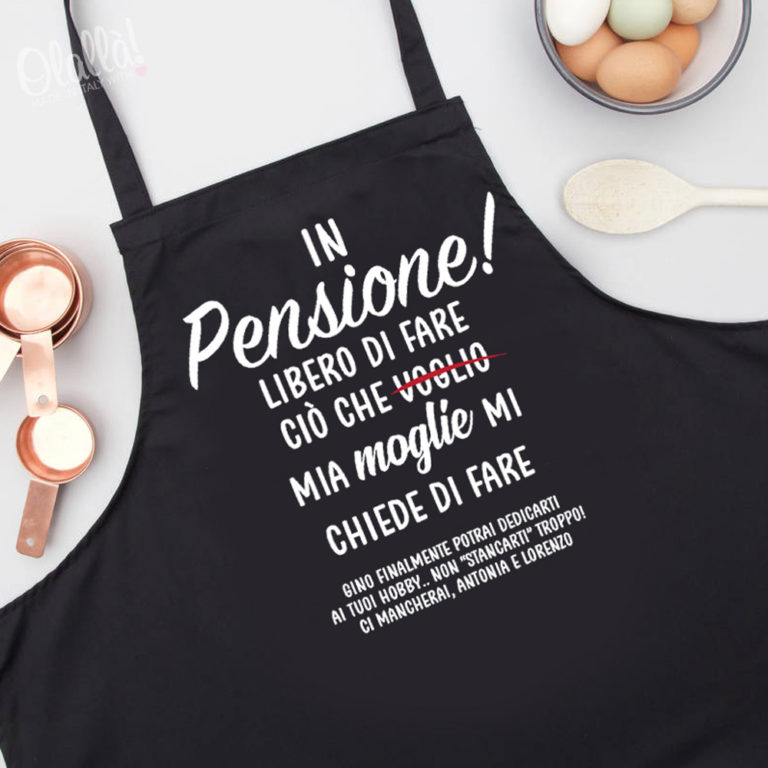 Grembiule Personalizzato Con Foto E Testo - Impermeabile Con 3 Tasche, Per Cucina, Ristorante, Regalo