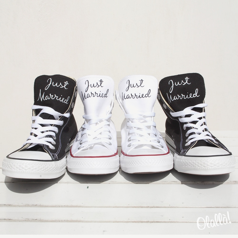 converse da sposa personalizzate