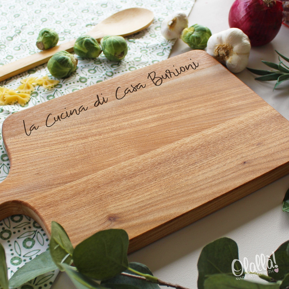 Tagliere La Cucina di Casa.. Personalizzato con Nome - Idea Regalo  Originale