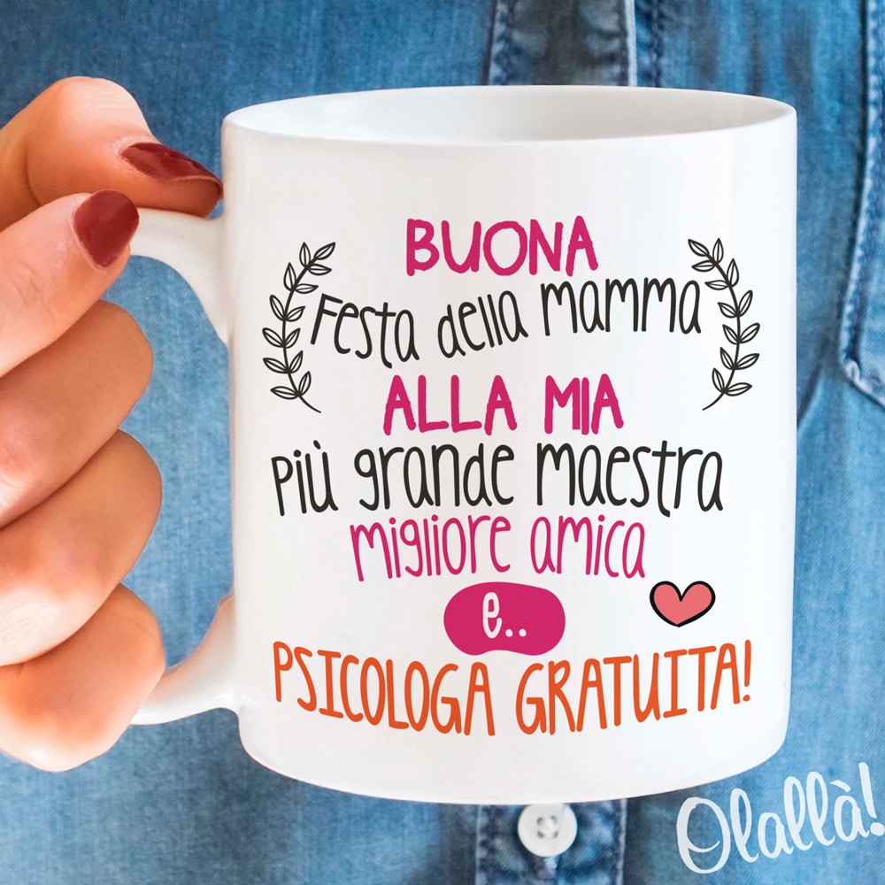 Tazza Personalizzata con Frase Divertente - Idea Regalo Festa della Mamma